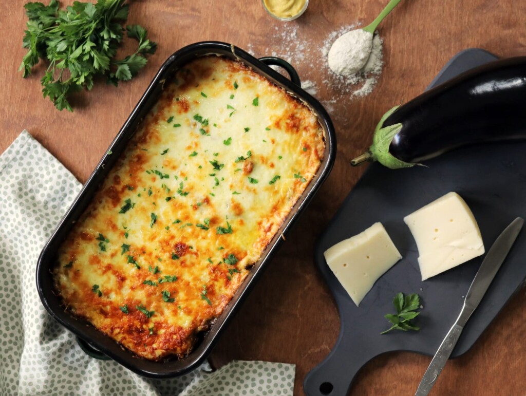 Zapiekany bakłażan z wołowiną